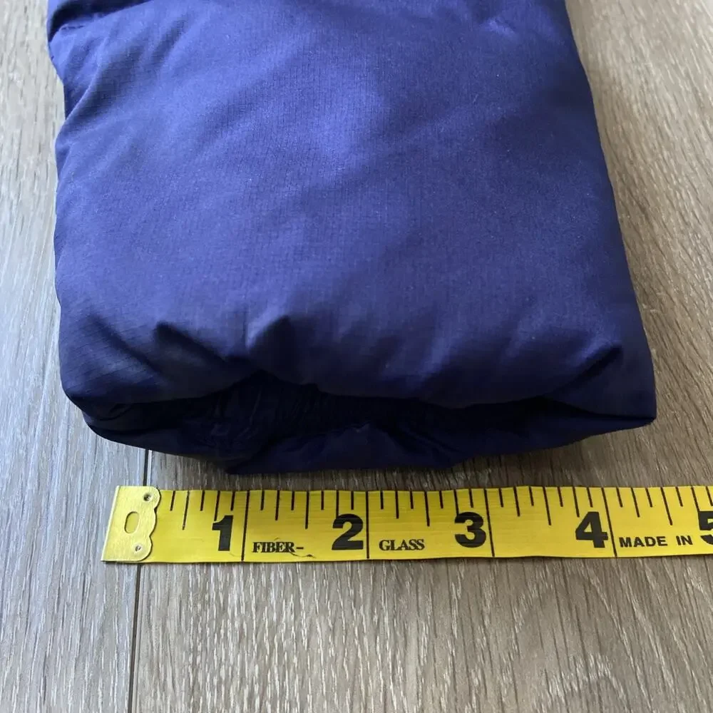 L.L. Bean Down Tek Down Puffer Coat Sz XS Blue Length
